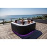 Spa gonflable avec bandeau LED SUNSPA - AC02-LED - 185 x 65 cm - 6 pla