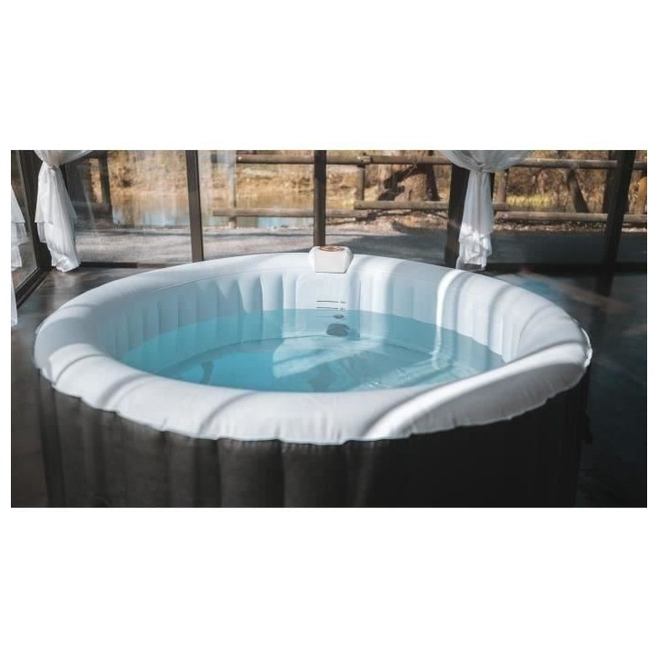 Spa gonflable SUNSPA - AF01 - 208 x 65 cm - 6 places - Rond (Livré avec filtre, cadenas, tapis de sol et couverture) Spa gonflable SUNSPA - AF01 - 208 x 65 cm - 6 places - Rond (Livré avec filtre, cadenas, tapis de sol et couverture)