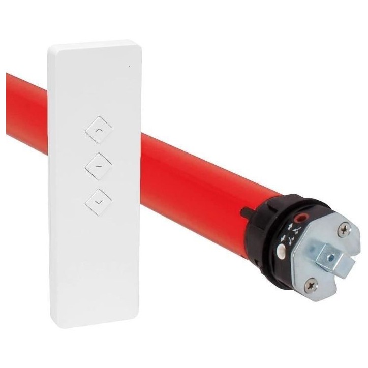 Moteur volet roulant radio + télécommande RM30MMB - SUPERROLLO - SR20935 - Diametre 60 mm - 30 Nm - Poids max tablier 66 kg