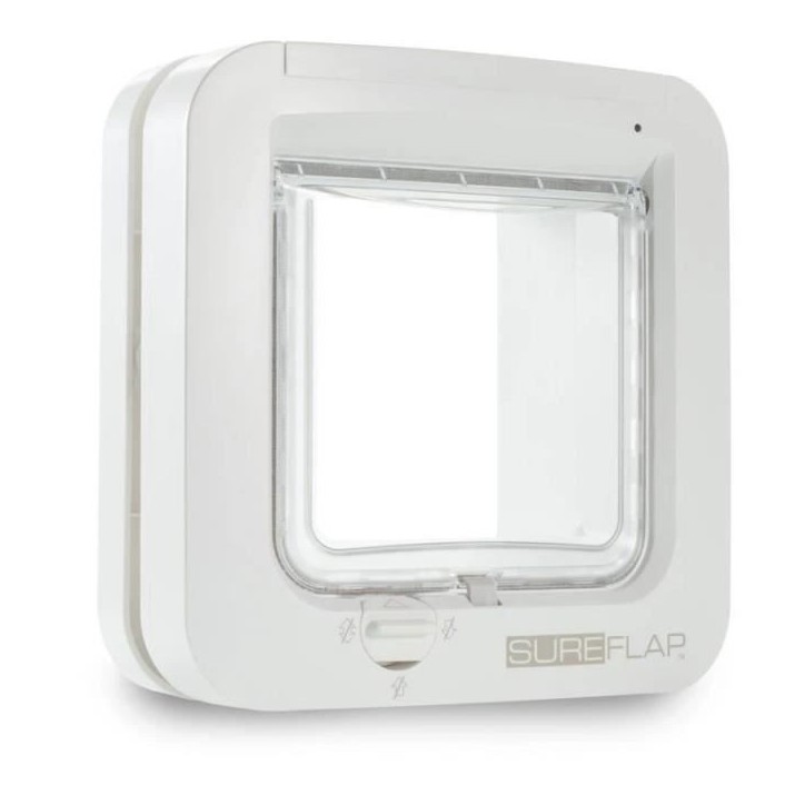 SUREFLAP Chatiere a puce électronique - Blanc - 142 mm x 120 mm (Mémorisation d'un maximum de 32 puces)