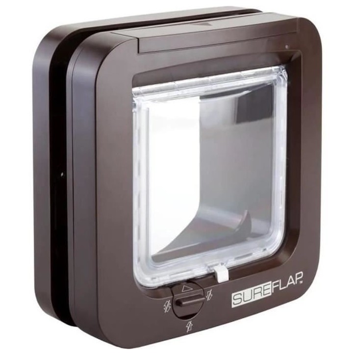 SUREFLAP Chatiere a puce électronique - Marron - 142 mm x 120 mm (Mémorisation d'un maximum de 32 puces)
