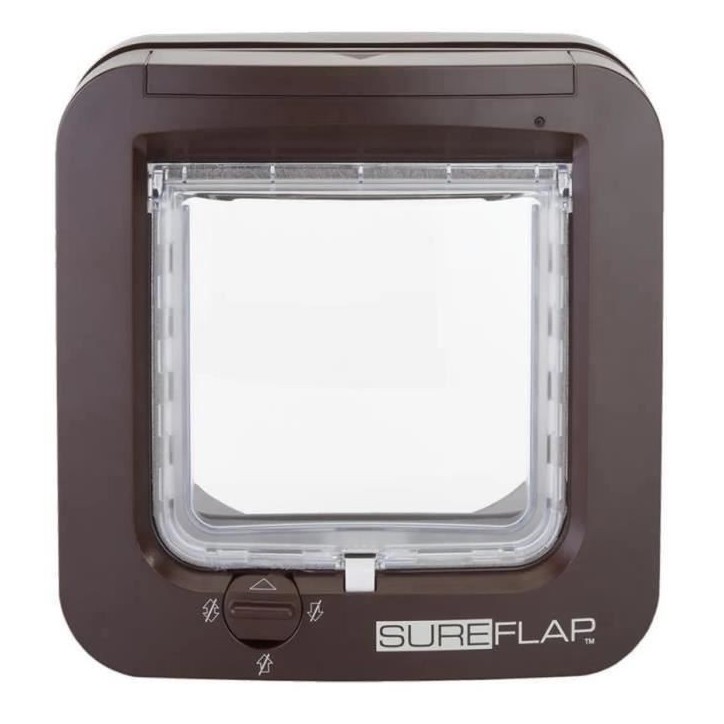 SUREFLAP Chatiere a puce électronique - Marron - 142 mm x 120 mm (Mémorisation d'un maximum de 32 puces)