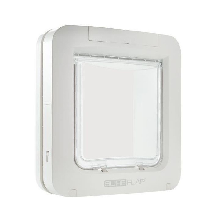 SUREFLAP Grande chatiere a puce électronique - Blanc - 178 mm x 170 mm (Mémorisation d'un maximum de 32 puces)
