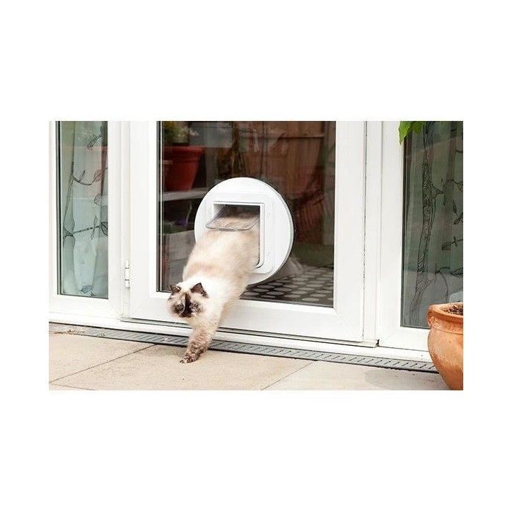 SUREFLAP Grande chatiere a puce électronique - Blanc - 178 mm x 170 mm (Mémorisation d'un maximum de 32 puces)