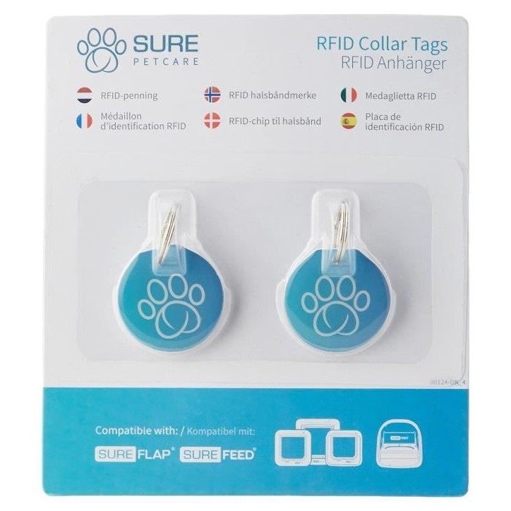 Médaillon d'identification - SUREFLAP - Lot de 2 - Radiofréquence - Compatible extérieur - Pour chats adultes Médaillon d'identification - SUREFLAP - Lot de 2 - Radiofréquence - Compatible extérieur - Pour chats adultes