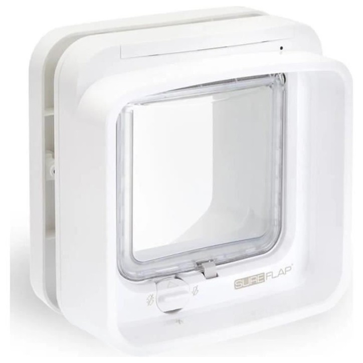 SUREFLAP Chatiere a puce électronique DualScan - Blanc - 142 mm x 120 mm (Mémorisation d'un maximum de 32 puces)