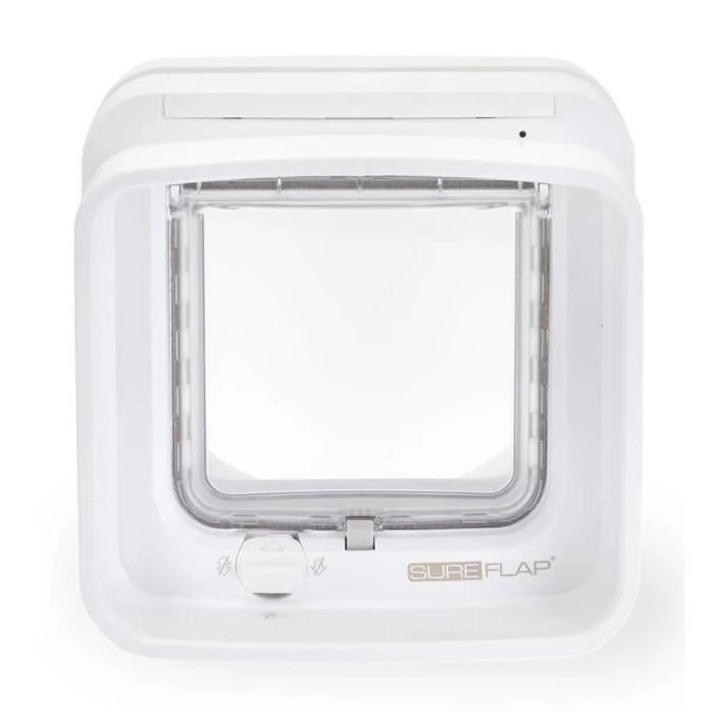 SUREFLAP Chatiere a puce électronique DualScan - Blanc - 142 mm x 120 mm (Mémorisation d'un maximum de 32 puces)