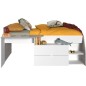 Lit combiné enfant contemporain PARISOT KIM - gris loft et blanc - l 90 x L 190 ou 200 cm