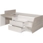 Lit combiné enfant contemporain PARISOT KIM - gris loft et blanc - l 90 x L 190 ou 200 cm