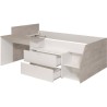 Lit combiné enfant contemporain PARISOT KIM - gris loft et blanc - l