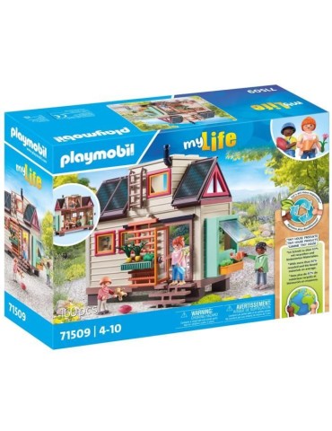 Playmobil 71509 Tiny Houses, myLife, Gamme Tiny House fabriquée avec Plus de 80% de matériaux recyclés ou biosourcés en Moye