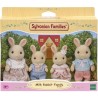 Poupée - SYLVANIAN FAMILIES - La famille Lapin Creme - Articulée et
