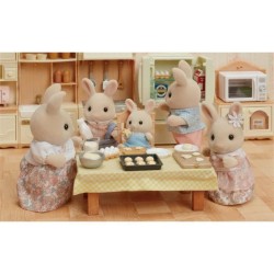 Poupée - SYLVANIAN FAMILIES - La famille Lapin Creme - Articulée et