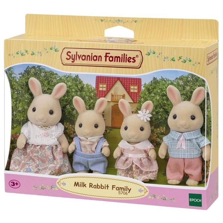 Poupée - SYLVANIAN FAMILIES - La famille Lapin Creme - Articulée et habillée avec soin Poupée - SYLVANIAN FAMILIES - La famille Lapin Creme - Articulée et habillée avec soin