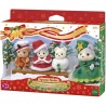 Poupée - SYLVANIAN FAMILIES - Le coffret de Noël - 4 figurines artic