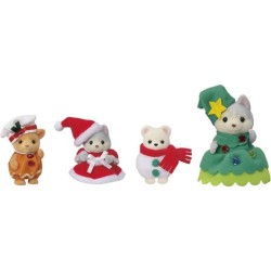 Poupée - SYLVANIAN FAMILIES - Le coffret de Noël - 4 figurines artic