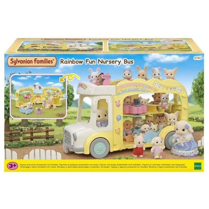 SYLVANIAN FAMILIES 5744 - Le bus et sa cour de récréation SYLVANIAN FAMILIES 5744 - Le bus et sa cour de récréation