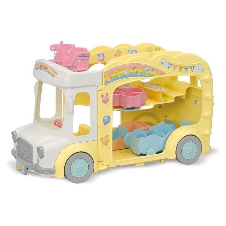 SYLVANIAN FAMILIES 5744 - Le bus et sa cour de récréation SYLVANIAN FAMILIES 5744 - Le bus et sa cour de récréation