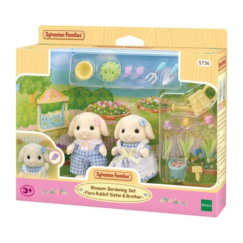 Poupée - SYLVANIAN FAMILIES - Le frere et la soeur Lapin Bélier - Ja Poupée - SYLVANIAN FAMILIES - Le frere et la soeur Lapin Bélier - Ja