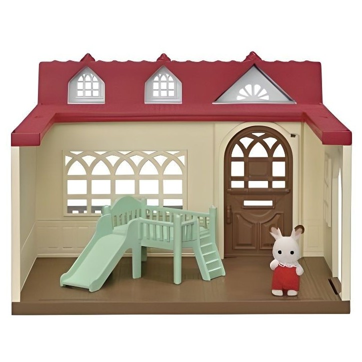 Maison miniature - SYLVANIAN FAMILIES - La Maison Framboise - Pour bébé - Marron - Rouge, marron et beige