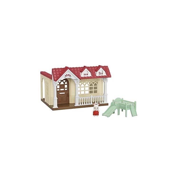 Maison miniature - SYLVANIAN FAMILIES - La Maison Framboise - Pour bébé - Marron - Rouge, marron et beige