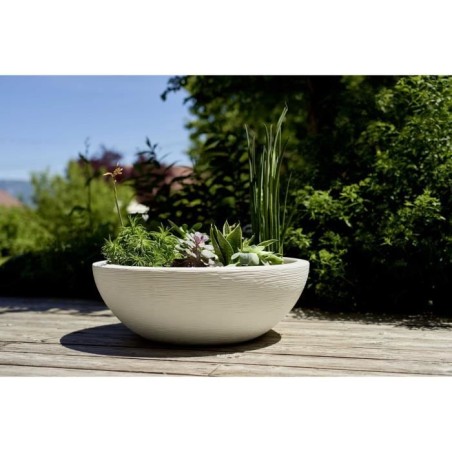 Vasque Ø 59 cm - EDA - Graphit UP - 39 L - Ø 59 x H. 21 cm - Blanc cérusé