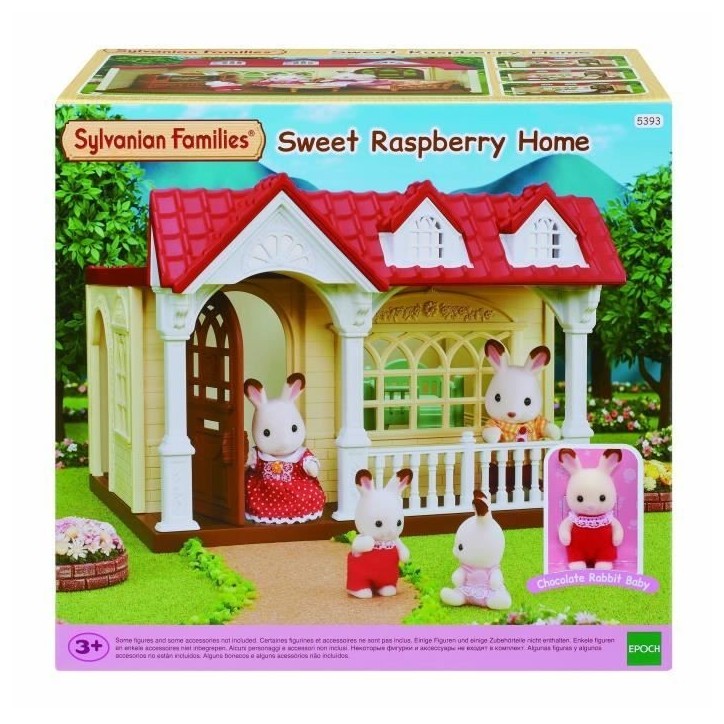 Maison miniature - SYLVANIAN FAMILIES - La Maison Framboise - Pour bébé - Marron - Rouge, marron et beige