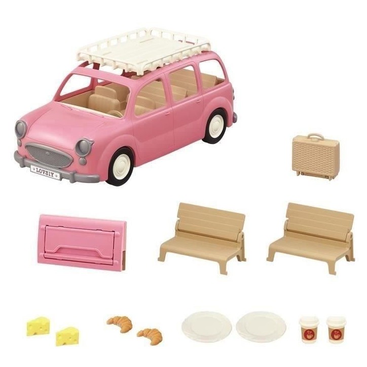 SYLVANIAN FAMILIES - Monospace rose pour pique-nique en famille SYLVANIAN FAMILIES - Monospace rose pour pique-nique en famille