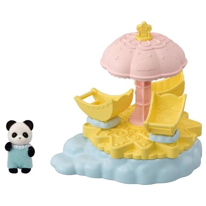 Figurines miniatures - SYLVANIAN FAMILIES - Le carrousel étoilé avec bébé panda Figurines miniatures - SYLVANIAN FAMILIES - Le carrousel étoilé avec bébé panda