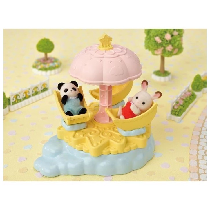 Figurines miniatures - SYLVANIAN FAMILIES - Le carrousel étoilé avec bébé panda Figurines miniatures - SYLVANIAN FAMILIES - Le carrousel étoilé avec bébé panda