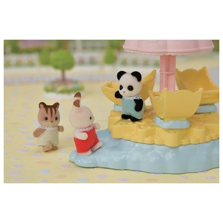 Figurines miniatures - SYLVANIAN FAMILIES - Le carrousel étoilé avec bébé panda Figurines miniatures - SYLVANIAN FAMILIES - Le carrousel étoilé avec bébé panda