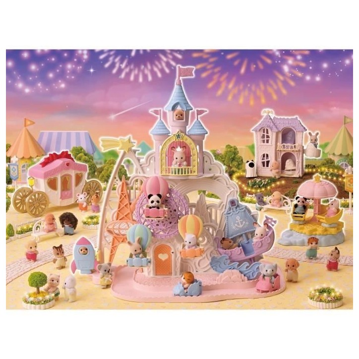 Figurines miniatures - SYLVANIAN FAMILIES - Le carrousel étoilé avec bébé panda Figurines miniatures - SYLVANIAN FAMILIES - Le carrousel étoilé avec bébé panda