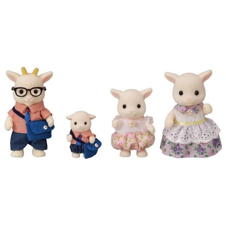 Figurines miniatures - SYLVANIAN FAMILIES - La famille Chevre - 4 personnages articulés et habillés avec soin Figurines miniatures - SYLVANIAN FAMILIES - La famille Chevre - 4 personnages articulés et habillés avec soin