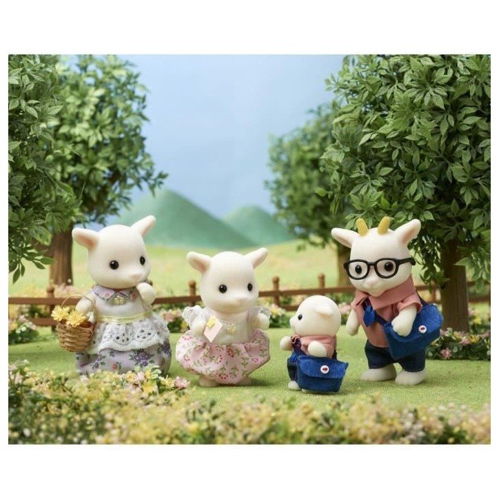 Figurines miniatures - SYLVANIAN FAMILIES - La famille Chevre - 4 personnages articulés et habillés avec soin Figurines miniatures - SYLVANIAN FAMILIES - La famille Chevre - 4 personnages articulés et habillés avec soin