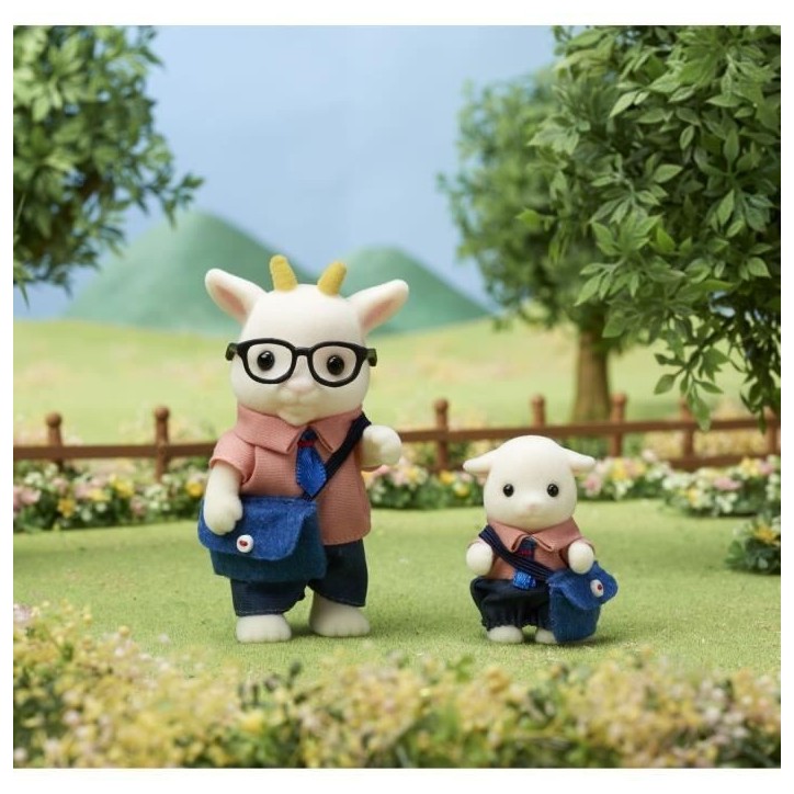 Figurines miniatures - SYLVANIAN FAMILIES - La famille Chevre - 4 personnages articulés et habillés avec soin Figurines miniatures - SYLVANIAN FAMILIES - La famille Chevre - 4 personnages articulés et habillés avec soin