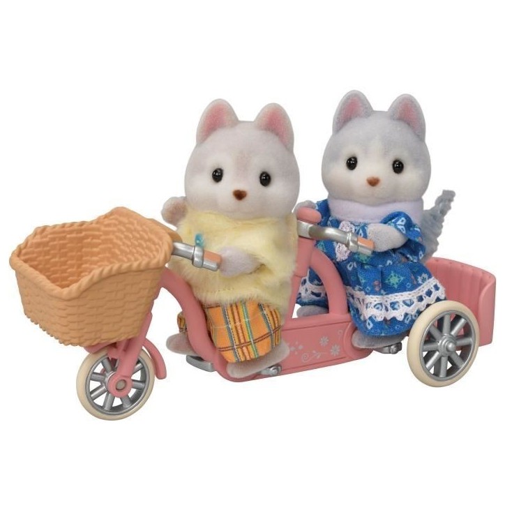 Figurines miniatures - SYLVANIAN FAMILIES - 5637 - Les freres et soeurs husky et leur tandem Figurines miniatures - SYLVANIAN FAMILIES - 5637 - Les freres et soeurs husky et leur tandem