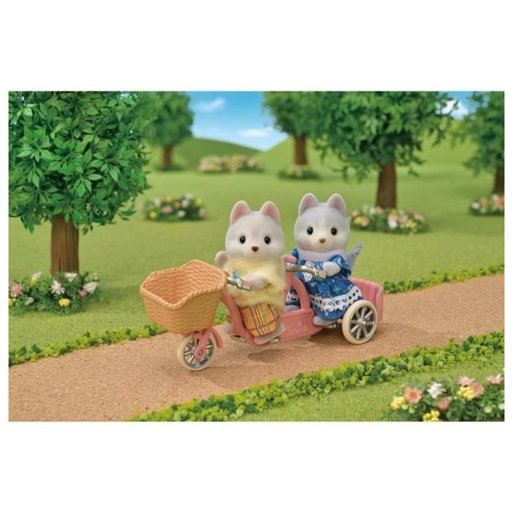 Figurines miniatures - SYLVANIAN FAMILIES - 5637 - Les freres et soeurs husky et leur tandem Figurines miniatures - SYLVANIAN FAMILIES - 5637 - Les freres et soeurs husky et leur tandem
