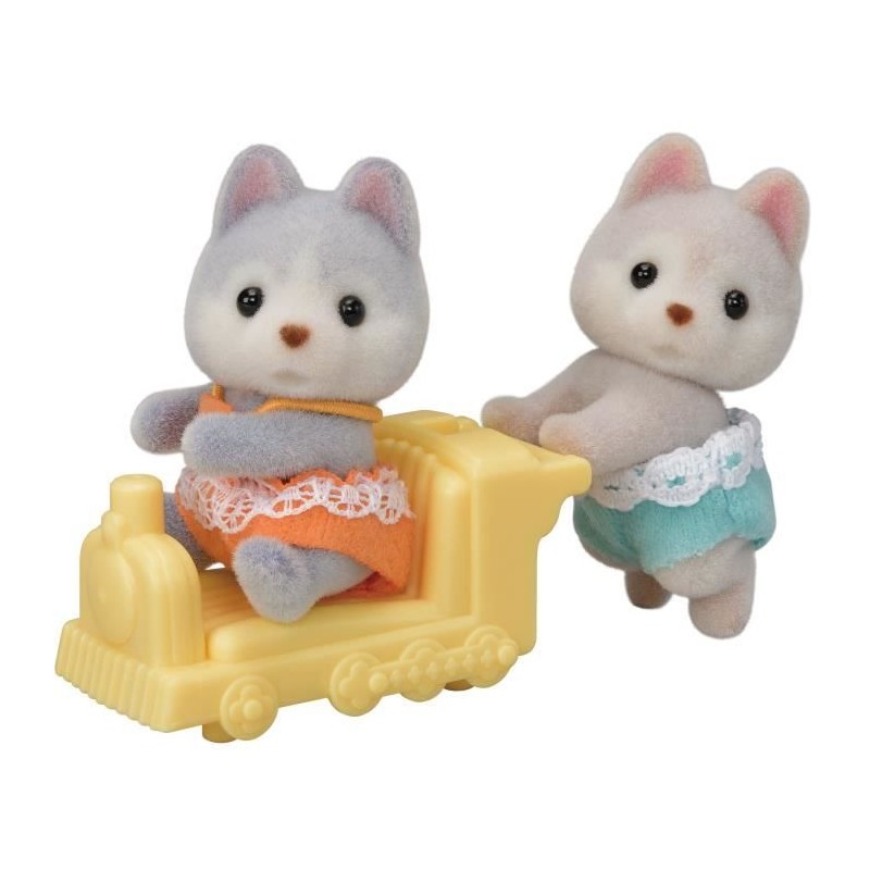 Mini-univers - SYLVANIAN FAMILIES - Les jumeaux husky - Orange - Mixte