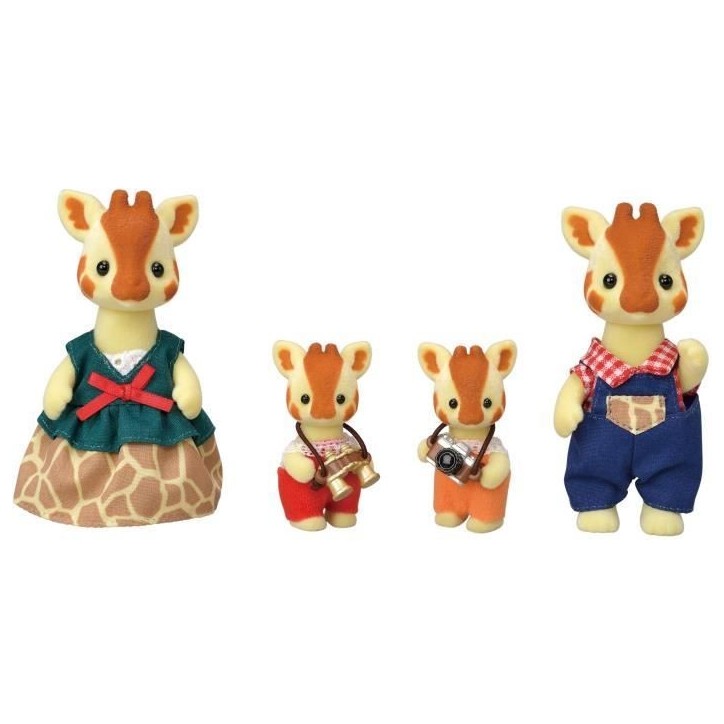 SYLVANIAN FAMILIES - Famille Girafe - 4 personnages articulés - Orange - Mixte SYLVANIAN FAMILIES - Famille Girafe - 4 personnages articulés - Orange - Mixte