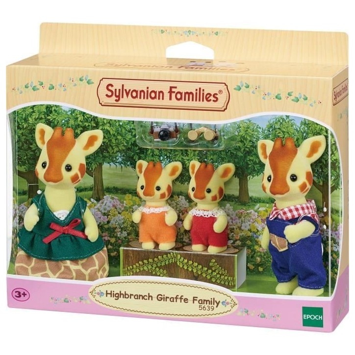 SYLVANIAN FAMILIES - Famille Girafe - 4 personnages articulés - Orange - Mixte SYLVANIAN FAMILIES - Famille Girafe - 4 personnages articulés - Orange - Mixte