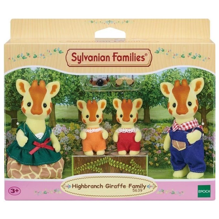 SYLVANIAN FAMILIES - Famille Girafe - 4 personnages articulés - Orange - Mixte SYLVANIAN FAMILIES - Famille Girafe - 4 personnages articulés - Orange - Mixte