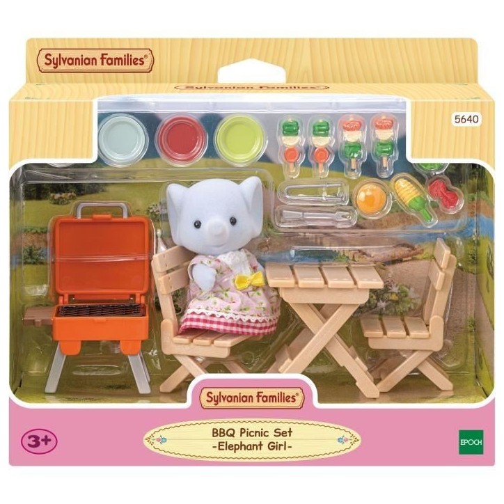 Figurine miniature - SYLVANIAN FAMILIES - La fille éléphant et son set de pique-nique Figurine miniature - SYLVANIAN FAMILIES - La fille éléphant et son set de pique-nique