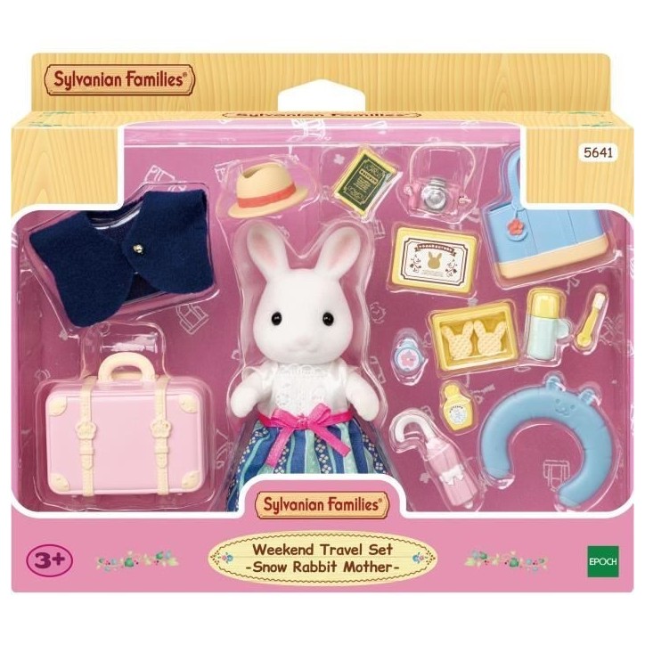 Figurine miniature - Maman Lapin neige et sa valise de weekend - SYLVANIAN FAMILIES Figurine miniature - Maman Lapin neige et sa valise de weekend - SYLVANIAN FAMILIES