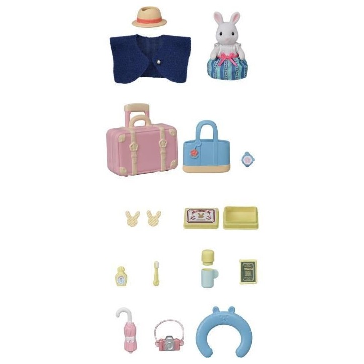 Figurine miniature - Maman Lapin neige et sa valise de weekend - SYLVANIAN FAMILIES Figurine miniature - Maman Lapin neige et sa valise de weekend - SYLVANIAN FAMILIES
