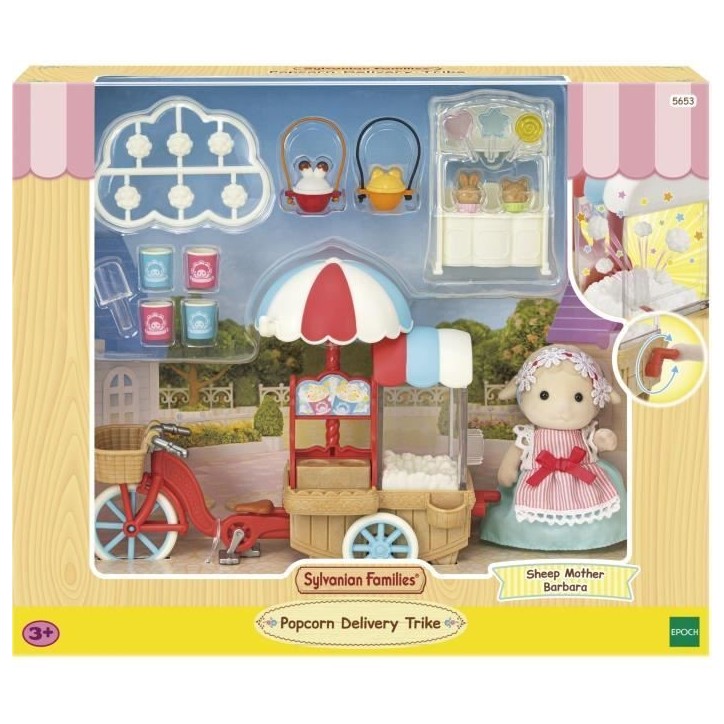 Figurine miniature - SYLVANIAN FAMILIES - La maman mouton et son stand de popcorn Figurine miniature - SYLVANIAN FAMILIES - La maman mouton et son stand de popcorn
