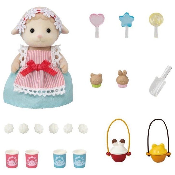 Figurine miniature - SYLVANIAN FAMILIES - La maman mouton et son stand de popcorn Figurine miniature - SYLVANIAN FAMILIES - La maman mouton et son stand de popcorn