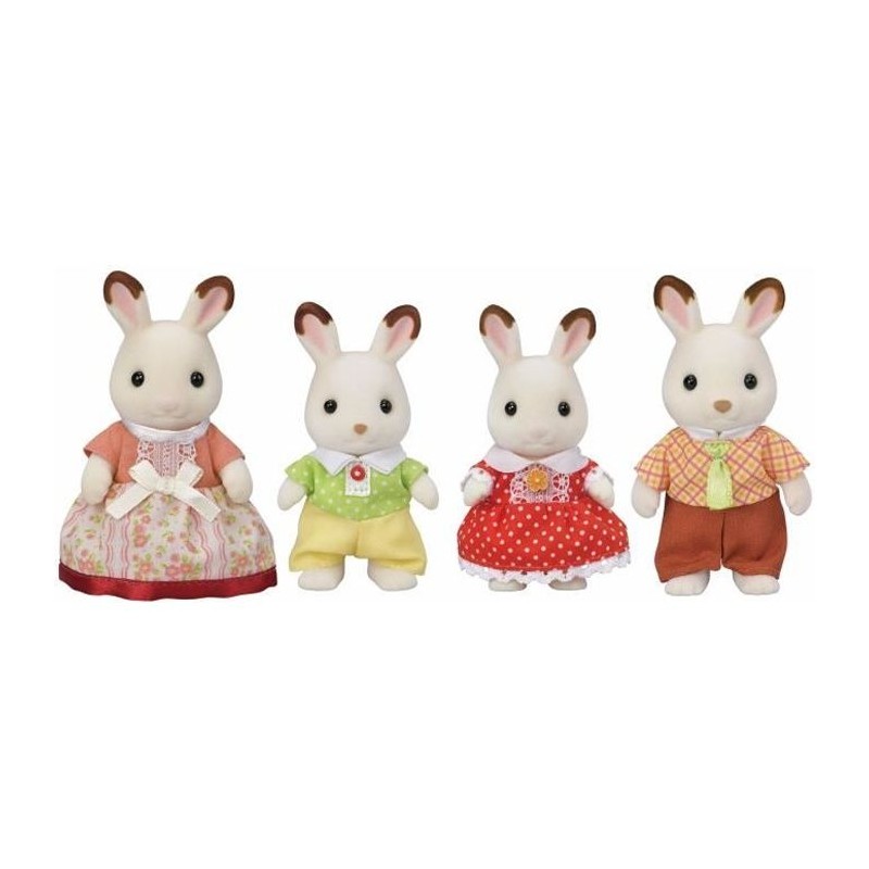 Famille Lapin Chocolat - SYLVANIAN FAMILIES - 5655 - Articulée et Hab Famille Lapin Chocolat - SYLVANIAN FAMILIES - 5655 - Articulée et Hab