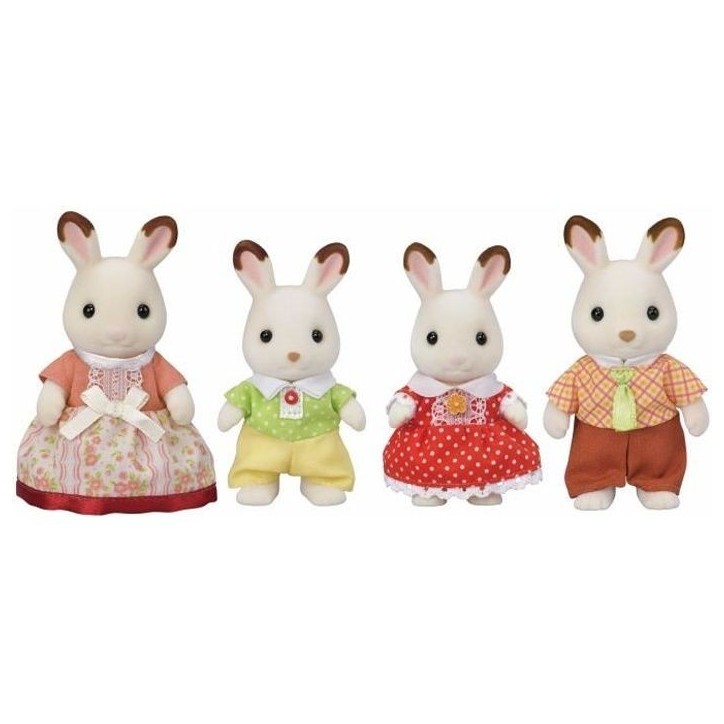 Famille Lapin Chocolat - SYLVANIAN FAMILIES - 5655 - Articulée et Habillée - A partir de 3 ans Famille Lapin Chocolat - SYLVANIAN FAMILIES - 5655 - Articulée et Habillée - A partir de 3 ans