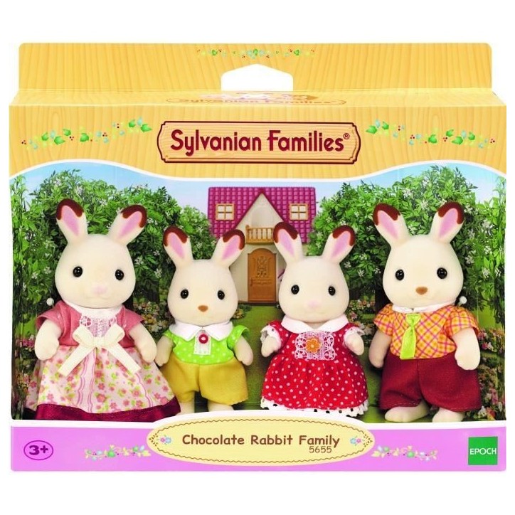 Famille Lapin Chocolat - SYLVANIAN FAMILIES - 5655 - Articulée et Habillée - A partir de 3 ans Famille Lapin Chocolat - SYLVANIAN FAMILIES - 5655 - Articulée et Habillée - A partir de 3 ans
