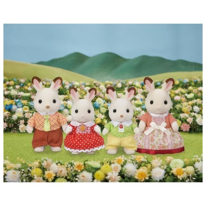 Famille Lapin Chocolat - SYLVANIAN FAMILIES - 5655 - Articulée et Habillée - A partir de 3 ans Famille Lapin Chocolat - SYLVANIAN FAMILIES - 5655 - Articulée et Habillée - A partir de 3 ans
